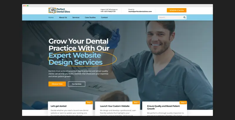 Dental Website Dashboard